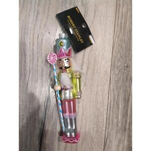 Robert Stanley Pink & Green Nutcracker Ornament Candy Land Pastel Nutcracker